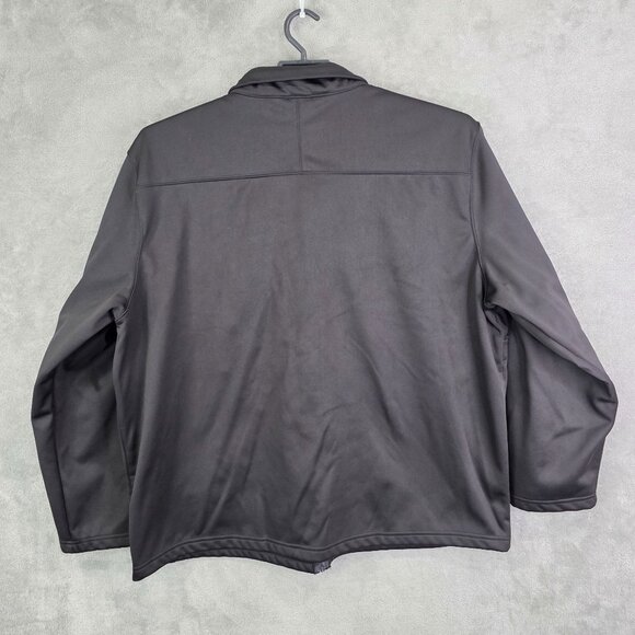 Mens Black Swiss Tech Softshell Jacket Fleece Lined Full Zip Long Sleeve 2XL - Picture 7 of 9